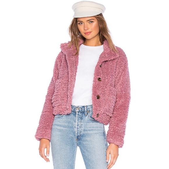 Tularosa Jackets & Blazers - Tularosa Mauve Teddy Jacket